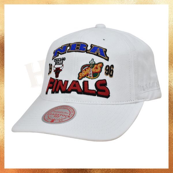 Topi Mitchell and Ness Chicago Bulls Seattle Supersonics Finals 1996 Deadstock Hat Original