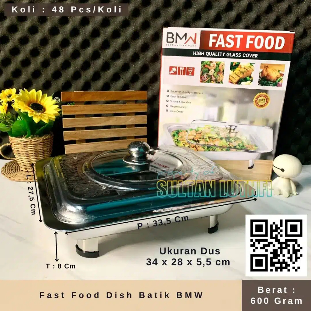 Fast Food Dish Batik / Kotak Prasmanan Merek BMW