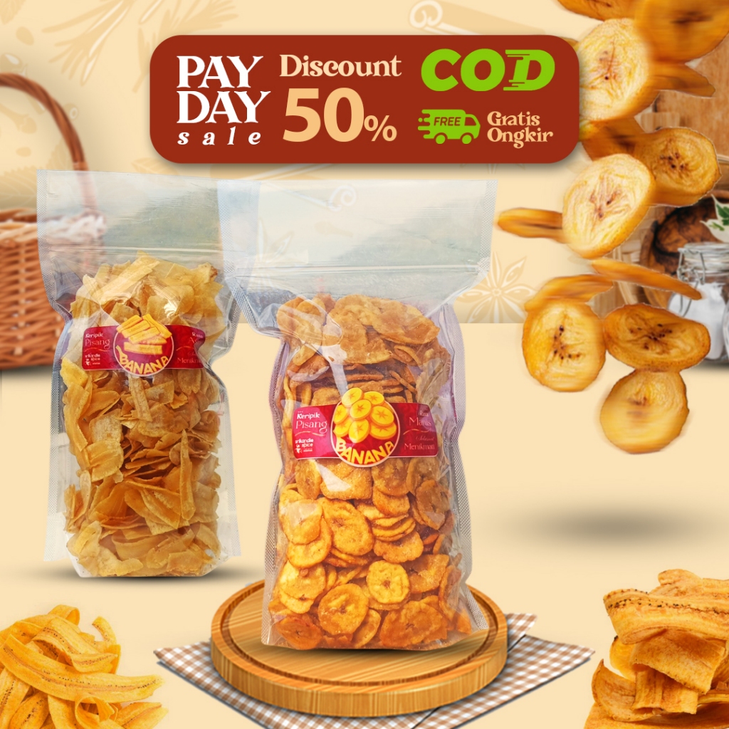

Keripik Pisang Premium Keripik Renyah Cemilan Sehat Tahan Lama Tanpa Pengawet