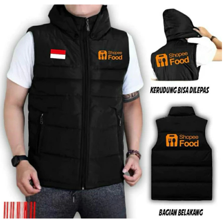 Rompi Vest ShopeeFood | Jaket Rompi Driver ShopeeFood