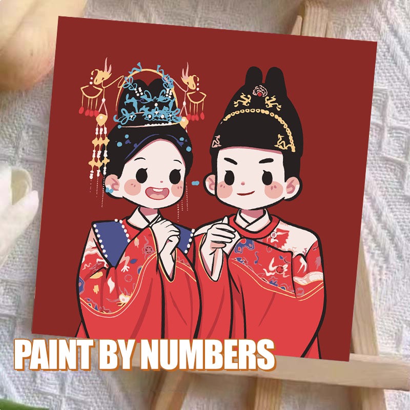 

[20x20] Paint By Number Painting By Numbers Kit DIY Digital Lukisan Seri People Couple Pasangan