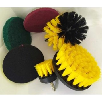 Marbelonline - Drill Brush Set 6 in 1 Sikat Bor Listrik + Spons Pad Pembersih Multifungsi Serbaguna 
