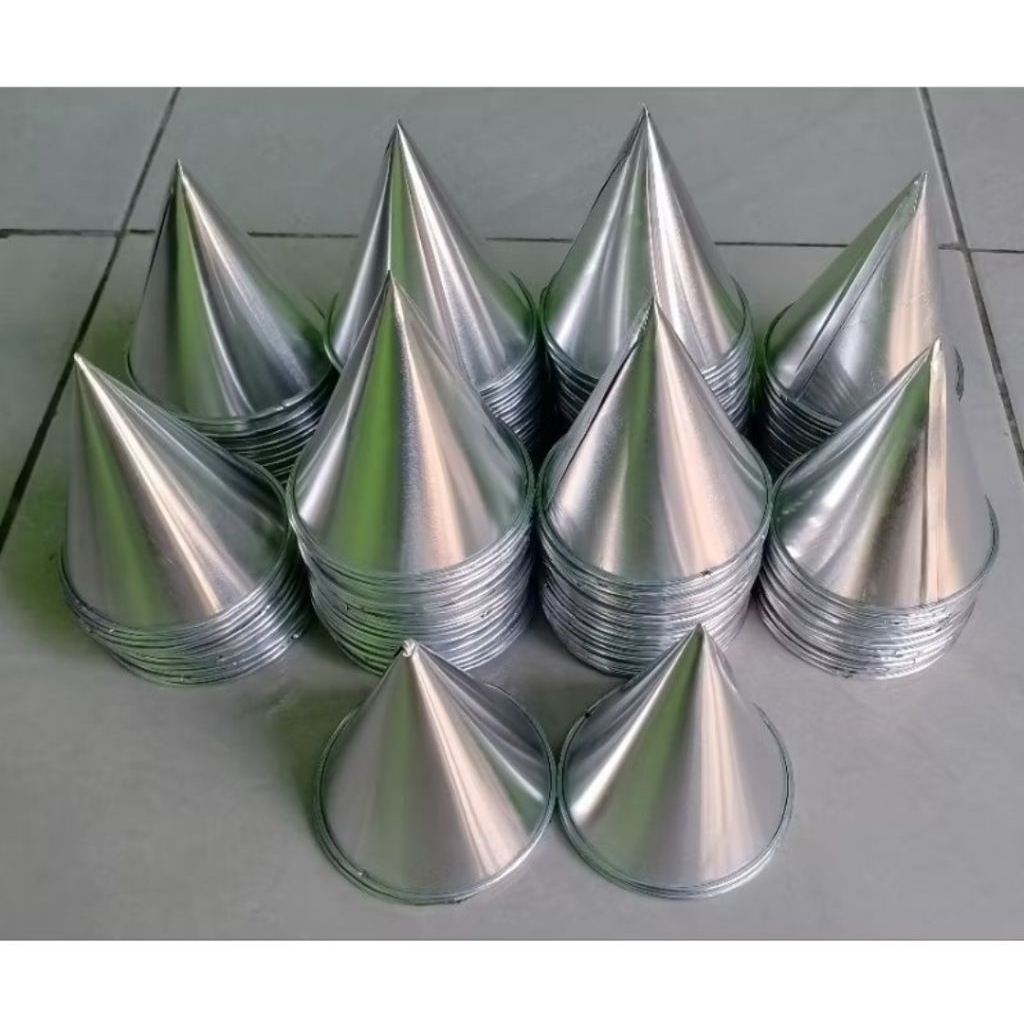 2pcs Cetakan Tumpeng Alumunium Ukuran 10cm / Cetakan Tumpeng Mini Kerucut Polos / Cetakan Nasi Tumpe