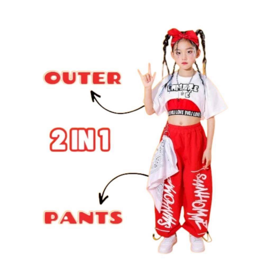 VIVI SETELAN BAJU DANCE ANAK PEREMPUAN KOREAN STYLE KPOP USIA 3-14 TAHUN / KOSTUM TARI ANAK
