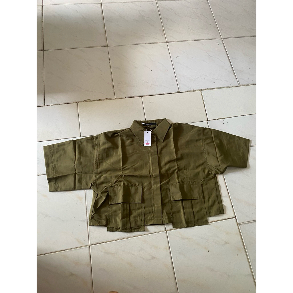 Kemeja Crop Top Big size