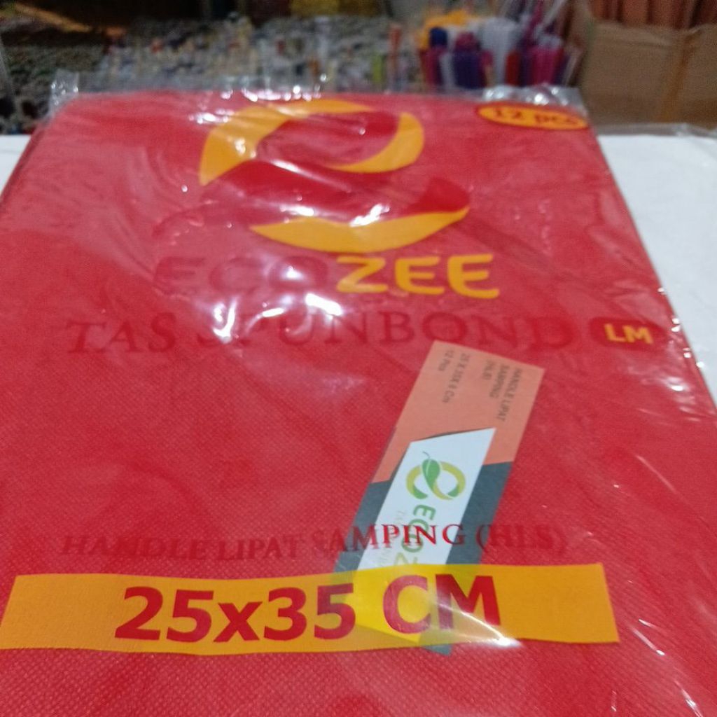 

tas tali kain uk.25x35x10 12 pcs warna merah kunibg hijau biru htm pinkdll