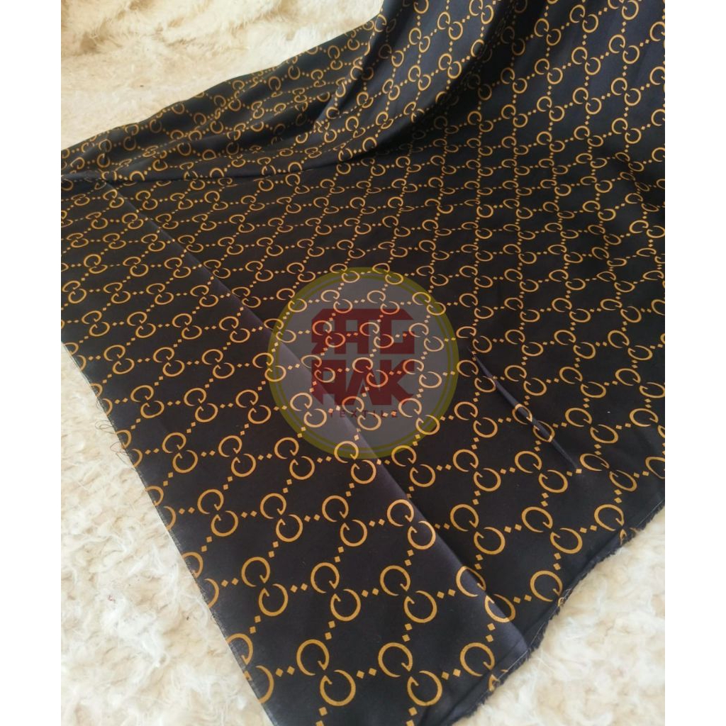 KAIN KATUN RAYON VISCOSE PREMIUM MOTIF GUCCI TERBARU TERMURAH DI SHOPEE (LEBAR/BIDANG KAIN 150cm)