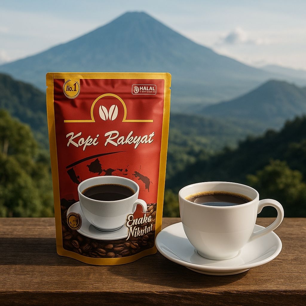 

Kopi Rakyat kemasan pouch 250gr kopi bubuk