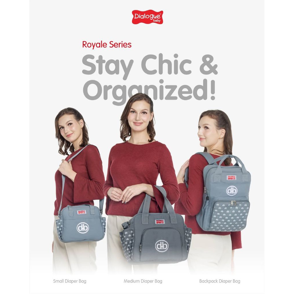 Dialogue - Royale Series Diaper Bag Tas Bayi Ransel/ Kecil/Sedang