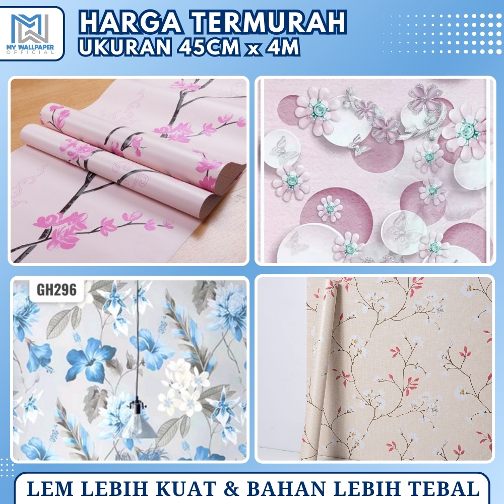 Wallpaper Dinding Kamar Tidur Motif Bunga Kecil Wallpaper Dinding Ruang Tamu Motif Bunga Kecil Putih