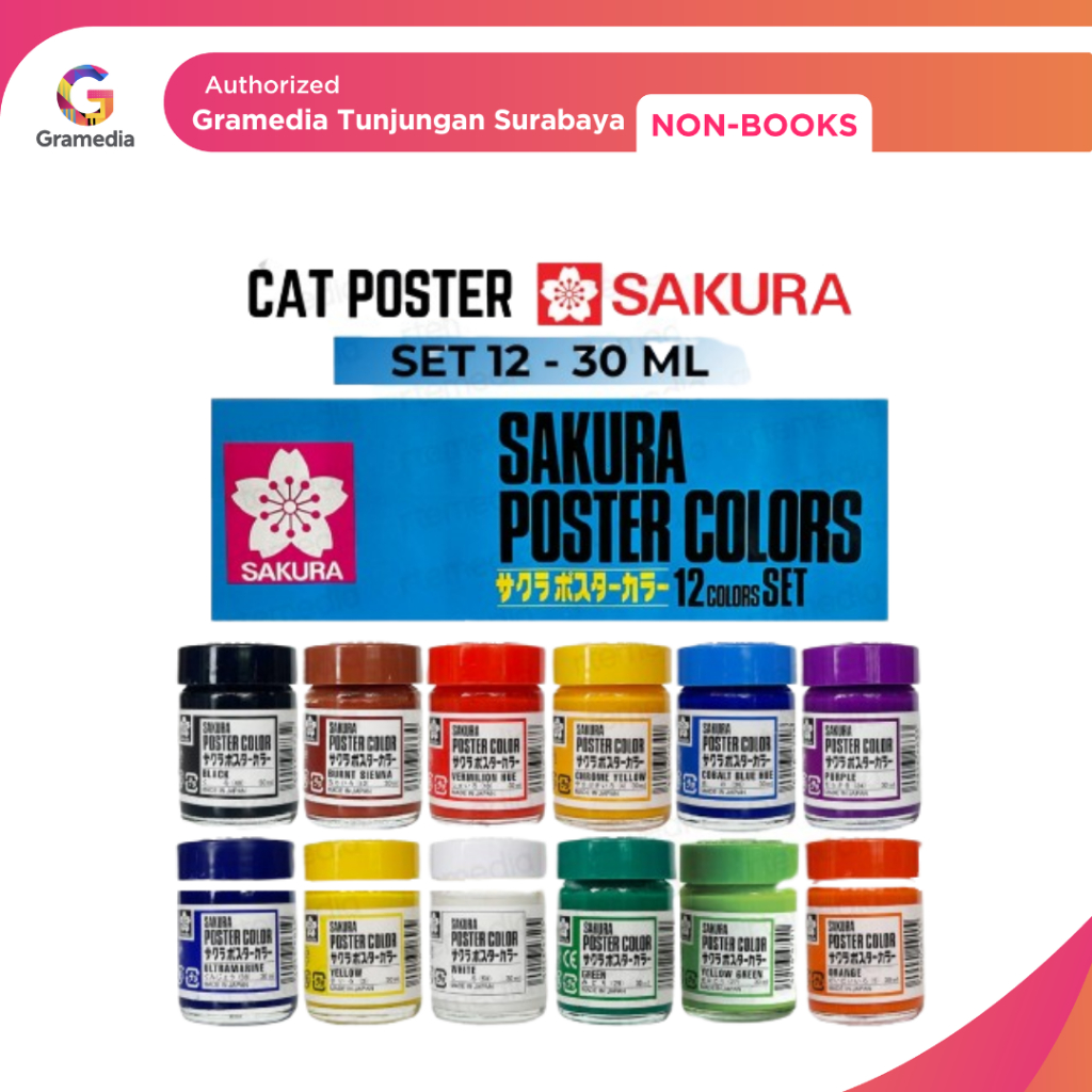 

Gramedia Tunjungan : Sakura Poster Color Cat Poster 30ml set 12