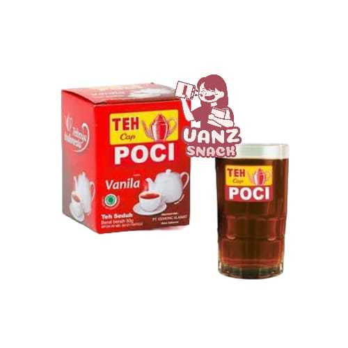 

Teh Seduh Cap Poci Aroma Vanila netto 50 gram