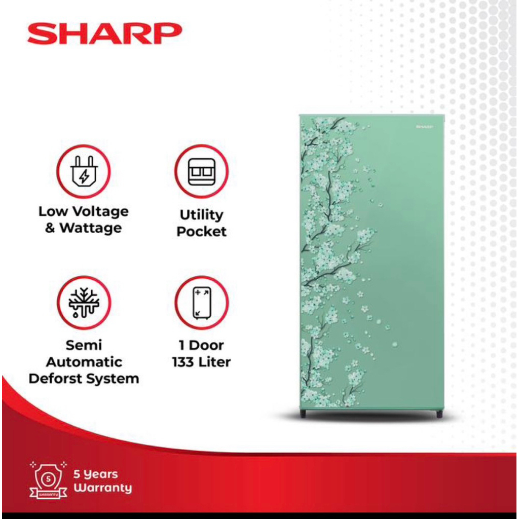 Kulkas Sharp 1 Pintu SJN 162 Sakura Jepang