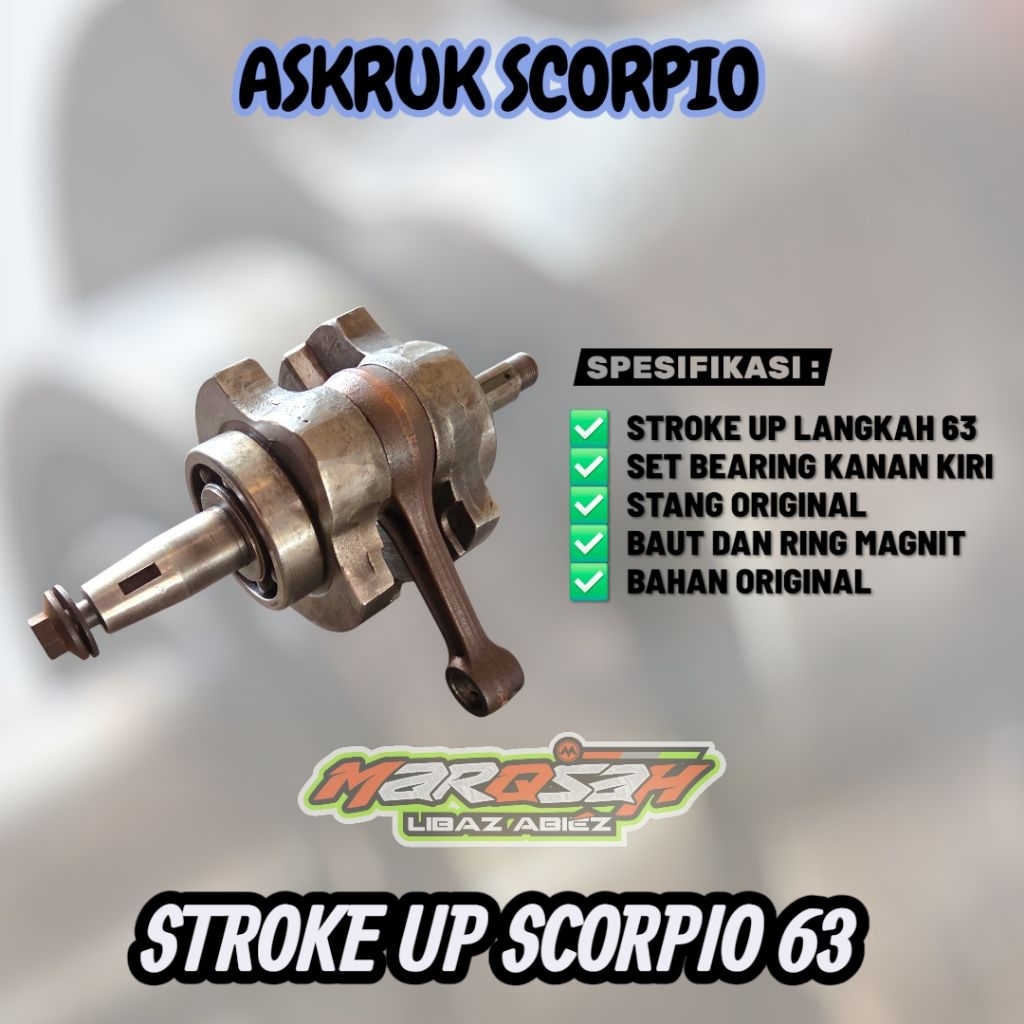 ASKRUK SCORPIO UP LANGKAH 63 ( FREE KAOS MARQSAH ) STROKE UP SCORPIO LANGKAH 63 ORIGINAL