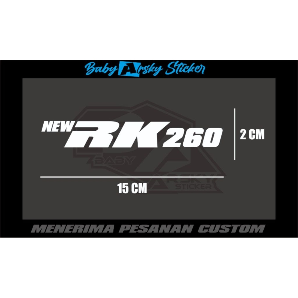 Stiker cutting NEW RK 260