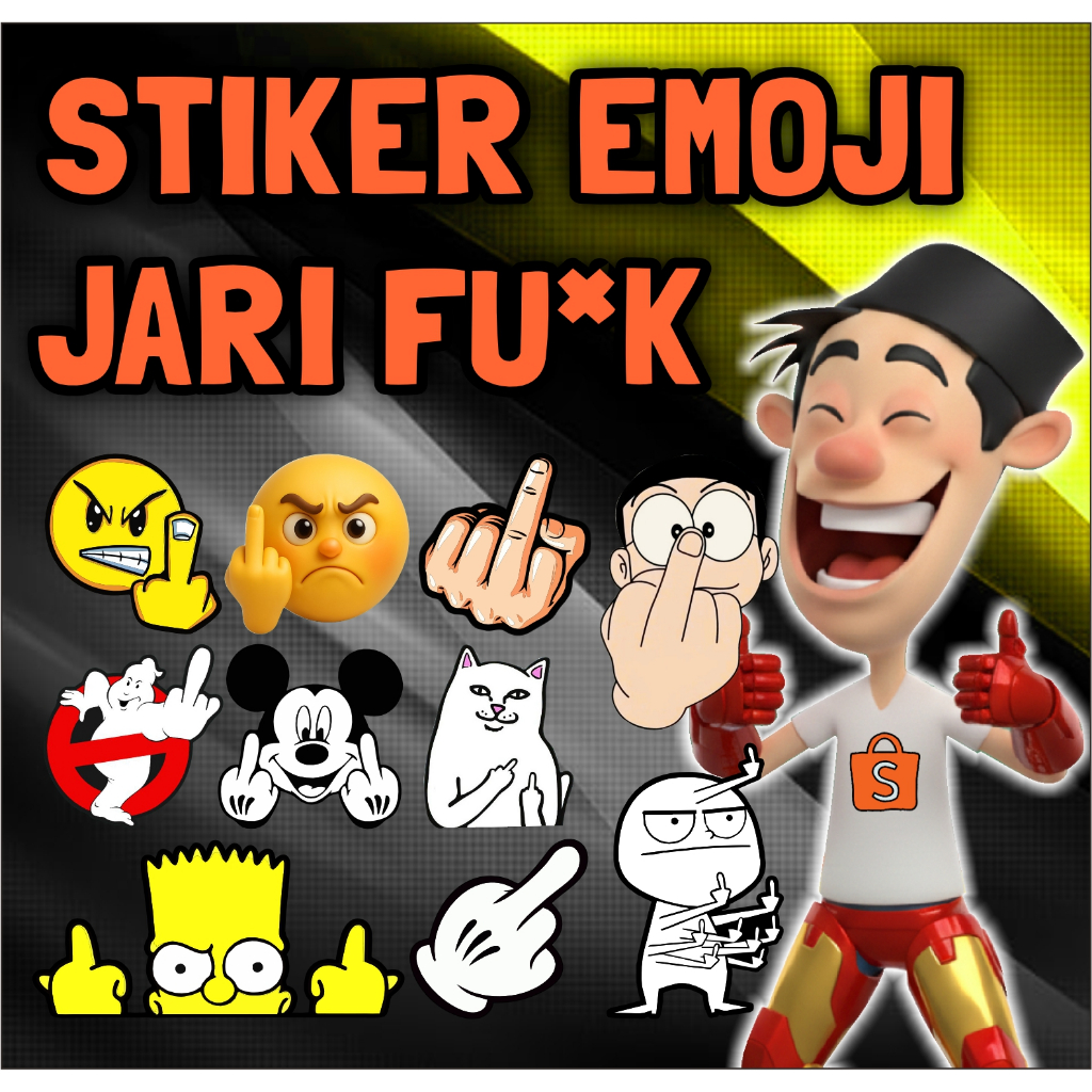 

STIKER EMOJI FUCK STIKER PRINTING CUTTING CETAK UV