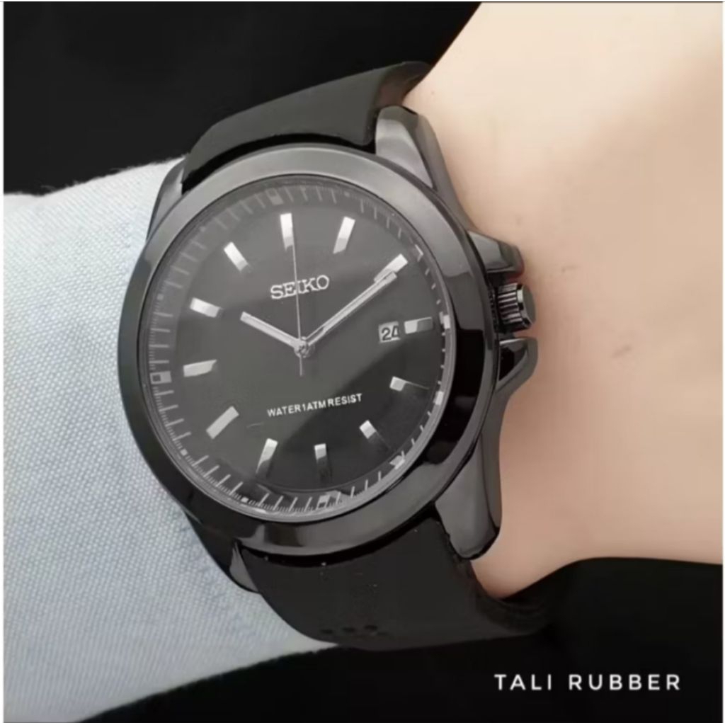 Jam Tangan Pria SEIKO 5671 Original Analog Tahan air Tggl Aktif Tali Rubber Karet Waterproof
