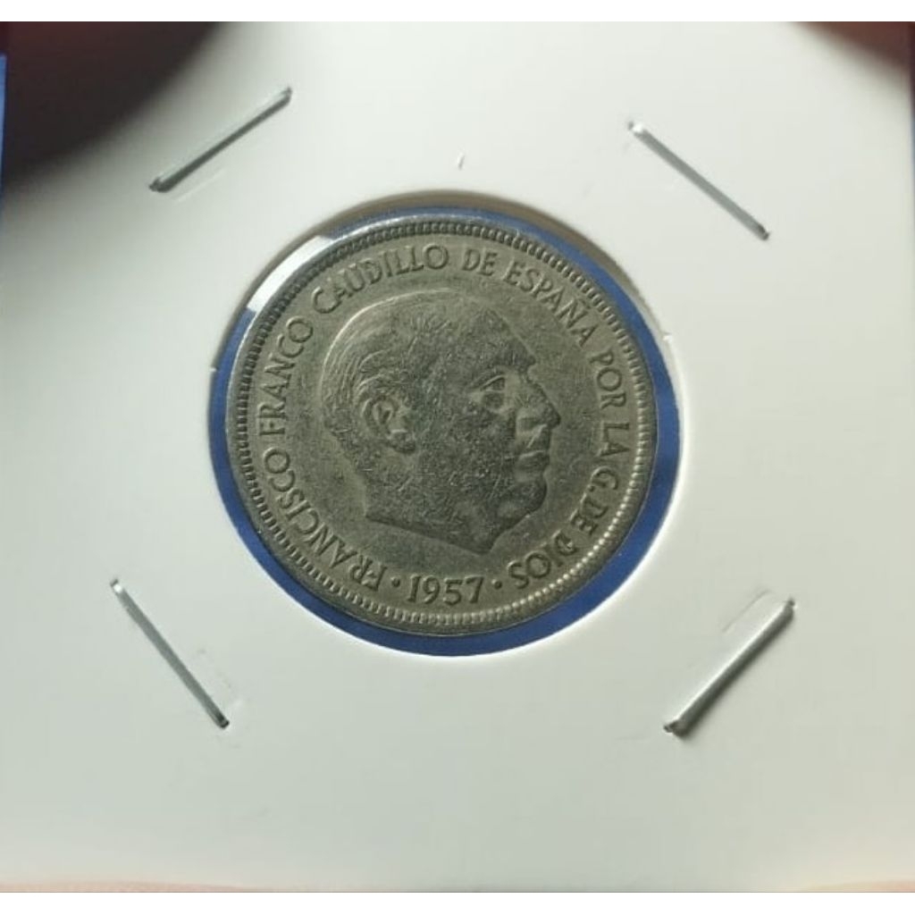 5 PESETAS - FRANCISCO FRANCO USIA 68 TAHUN