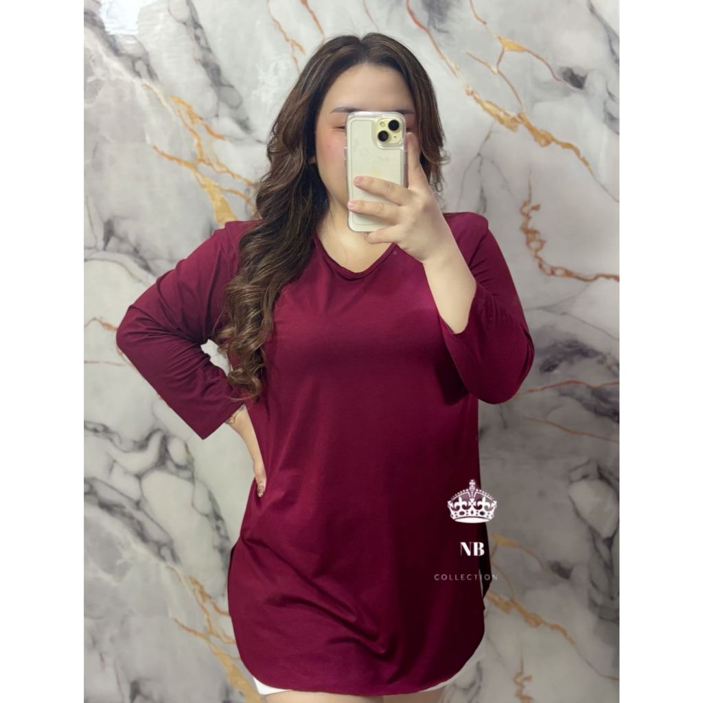 Kaos Vneck Jumbo Oval Polos Wanita Kaos Atasan Jumbo Ld 120cm Baju Wanita Terbaru Polos Basic Cod