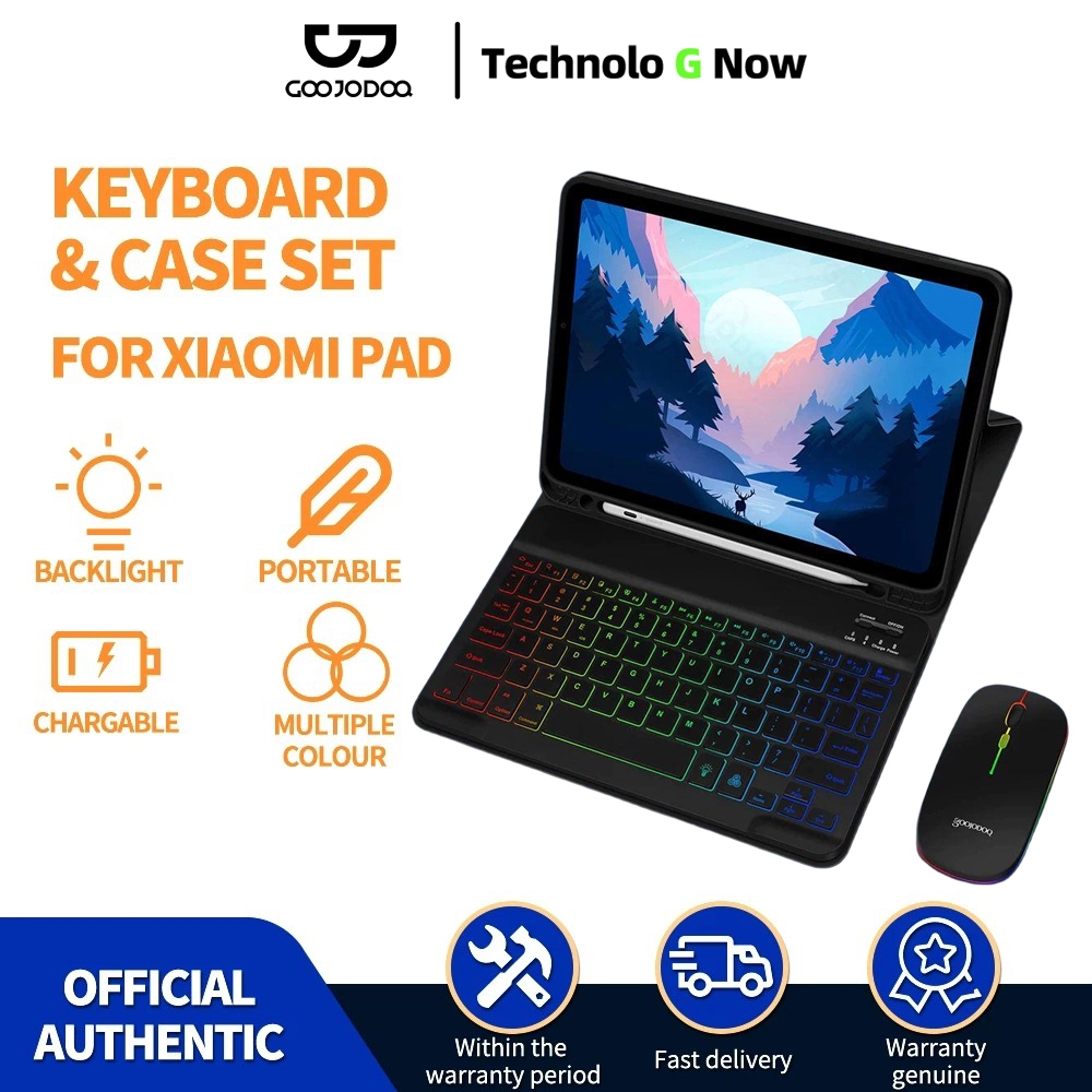 Goojodoq For iPad Case bluetooth Keyboard and Mouse Set, rainbow color, case for iPad Air 4, for iPa