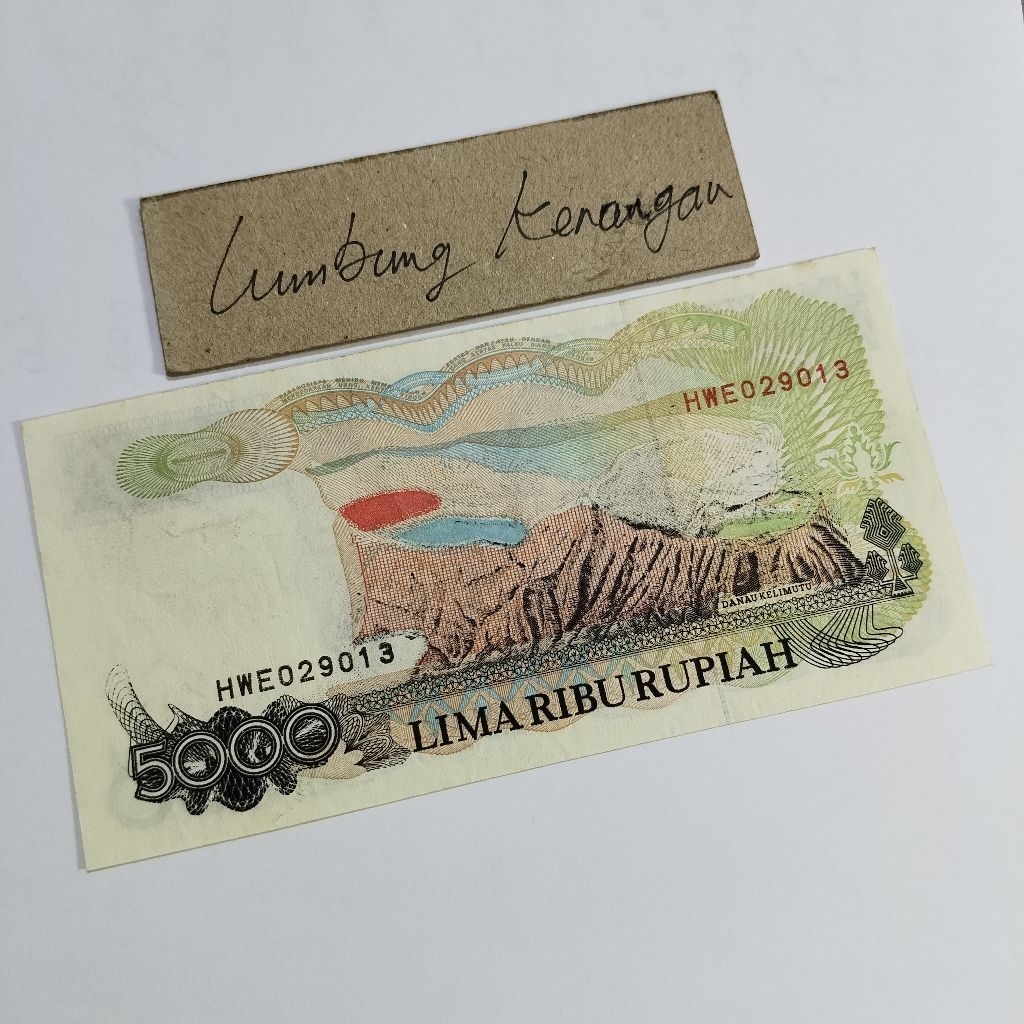 uang kuno 5000 Rupiah sasando Misprint