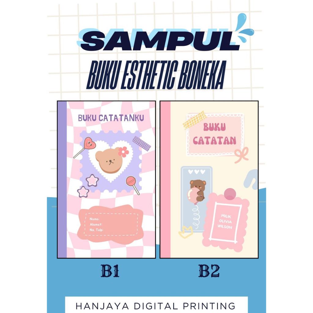

SAMPUL BUKU AESTHETIC - SAMPUL BUKU KARAKTER - SAMPUL BUKU LUCU - SAMPUL BUKU PERALATAN SEKOLAH- ISI 6 PCS