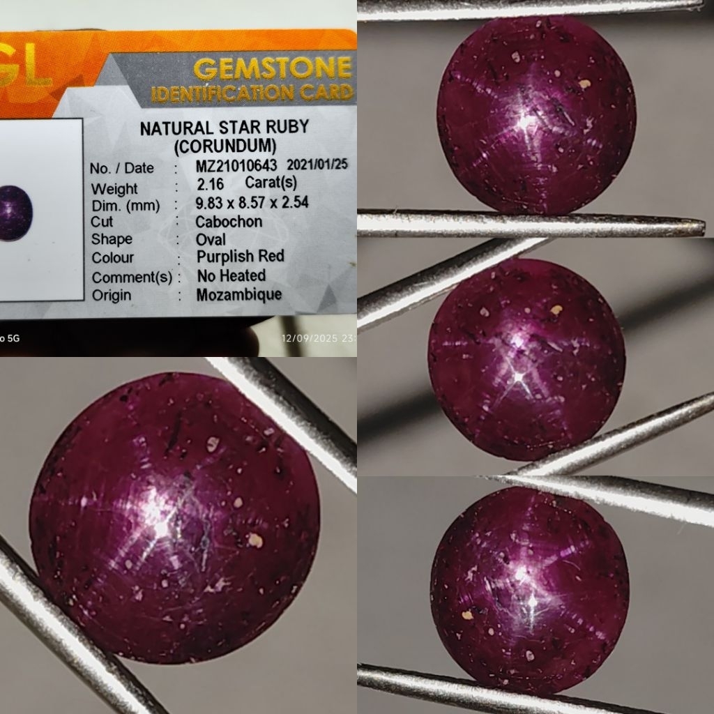 NATURAL STAR RUBY 2.16 CTS HQ