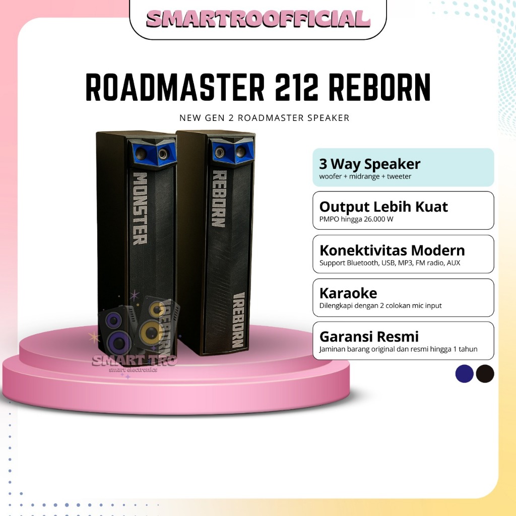 SPEAKER AKTIF ORIGINAL ROADMASTER MONSTER 210/212 REBORN GARANSI RESMI 1 TAHUN