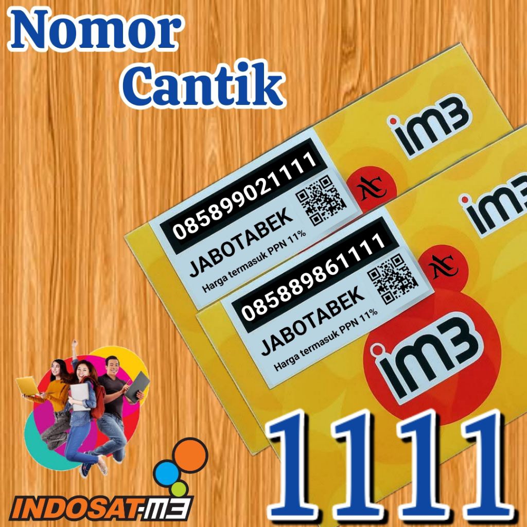 perdana indosat 1111 Nomor Cantik im3 1111 kwartet 4G