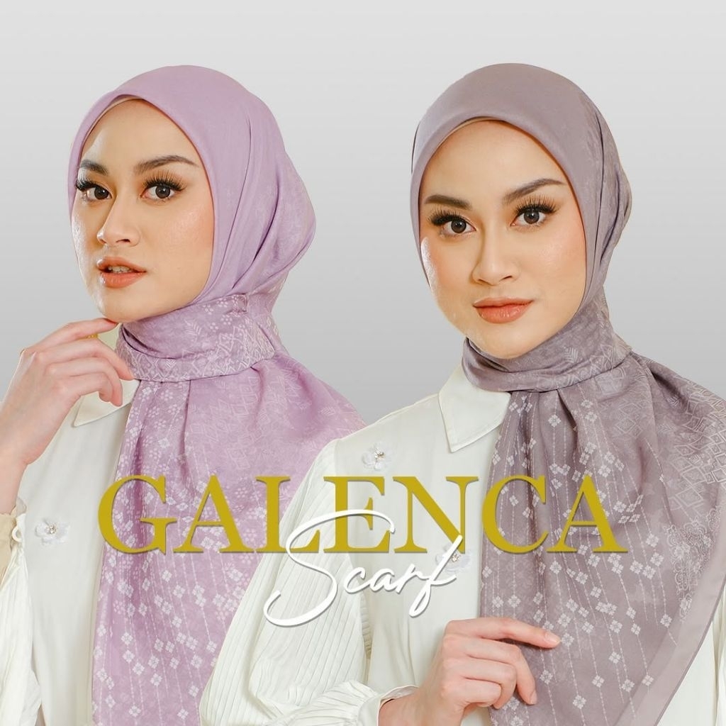 (SCARF FREE BOX) ZOYA Galenca Scarf Pink Motif - Fashion Muslim Kerudung Jilbab Hijab Segi Empat Mot