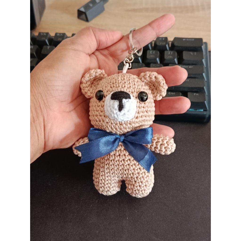 Mini teddy bear keychain