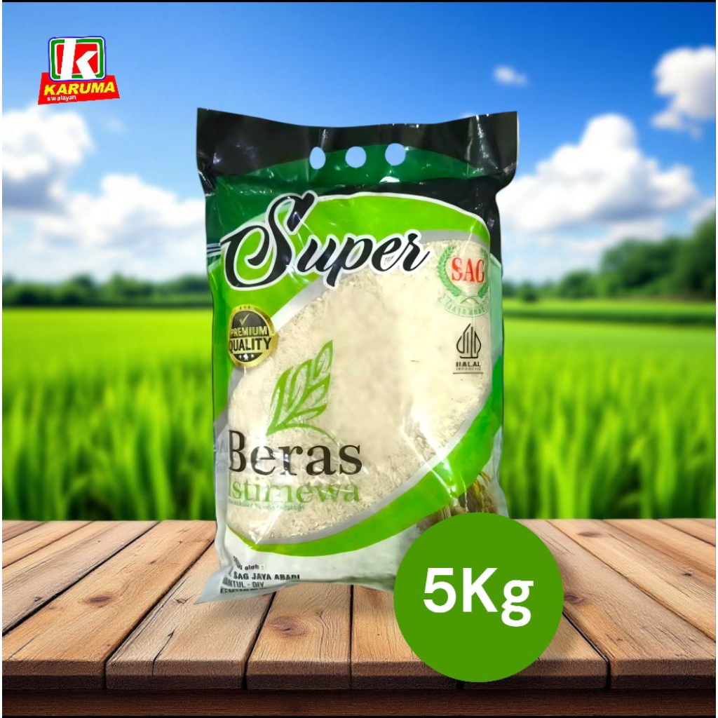 

Beras SUPER SAG Kemasan 5 kg | Beras Istimewa Premium Quality