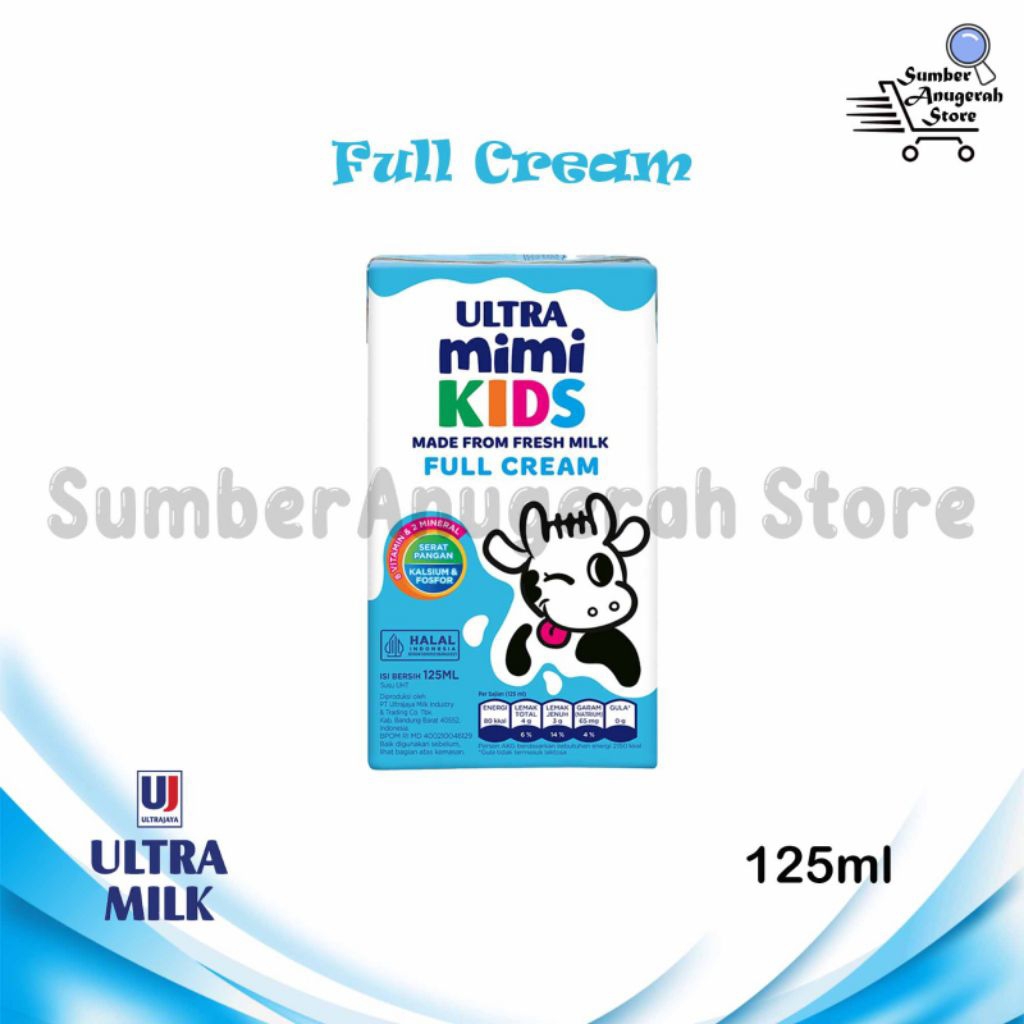 

Susu UHT Ultra Mimi 125ml 1 Karton (40 Pcs) Full Cream
