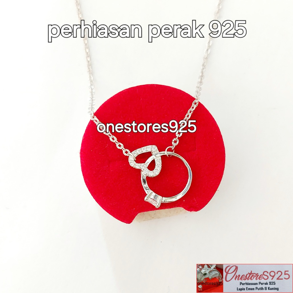 KALUNG LOVE CINCIN PERAK 925 LAPIS EMAS PUTIH