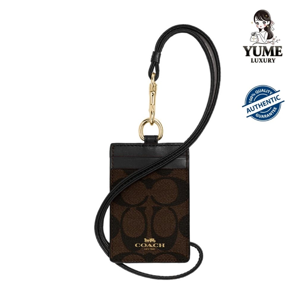

Lanyard Coach tag id signature walnut