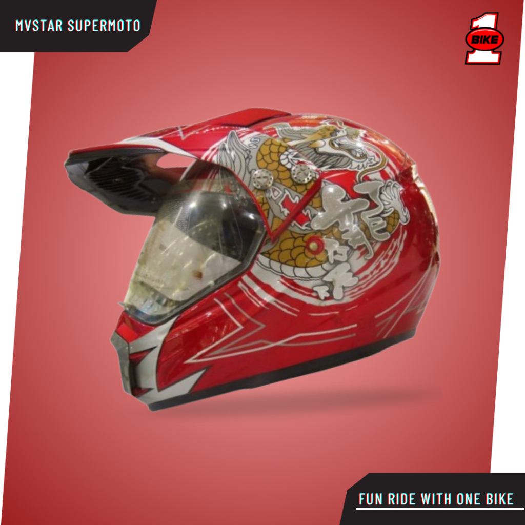 HELM MVSTAR SUPERMOTO/HELM CROSS DEWASA/HELM MVSTAR MOTIF/HELM CROSS KEREN/ORIGINAL SNI