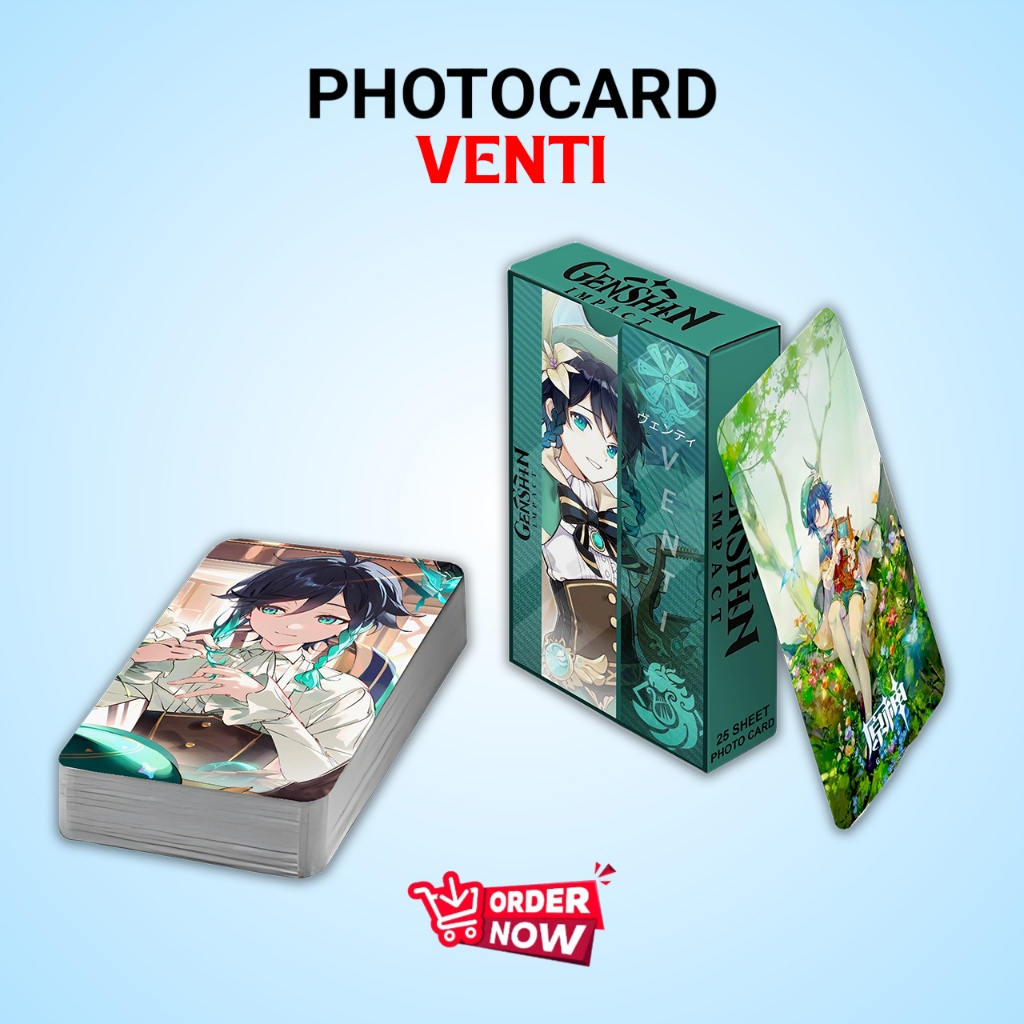 PHOTOCARD SET VENTI GAME GENSHIN IMPACT PREMIUM 25 SHEET
