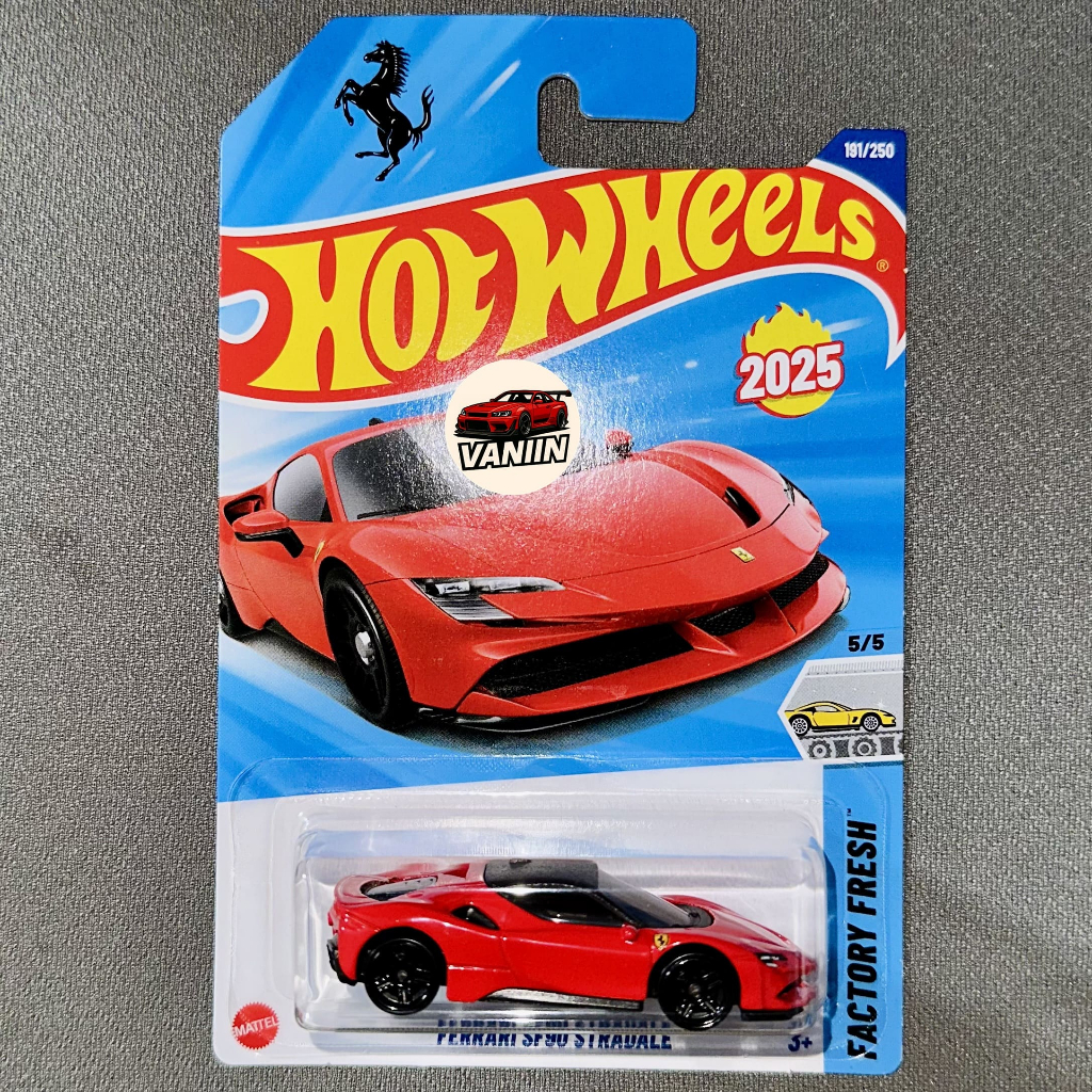 Mobil Mainan Hotwheels Ferrari SF90 Stradale 2025 Diecast Skala 1:64