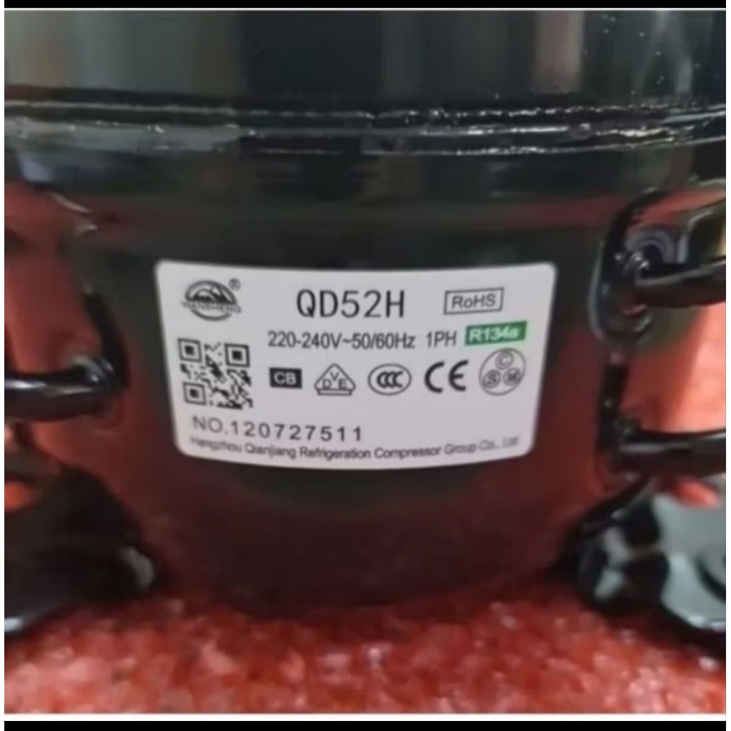 Kompresor kulkas QD52H/kompresor showcase box frezer QD52H/kulkas 2 pintu 1/6pk Original dan Baru