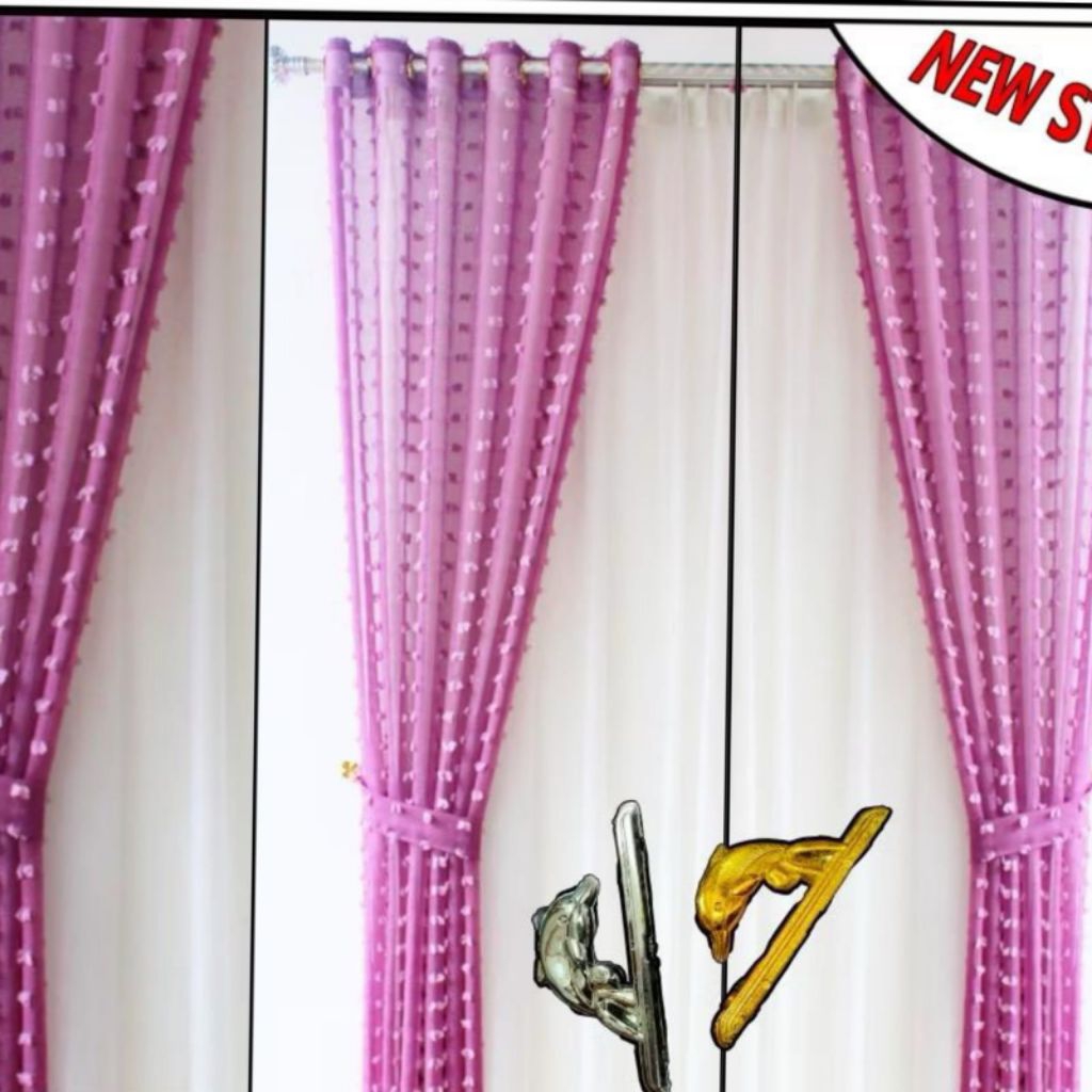 Gorden Vitrase Ruby Model Smokring Varian Warna Gorden jendela Minimalis