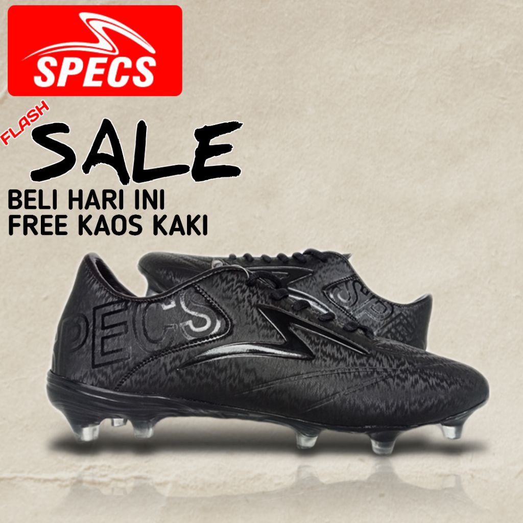 Termurah Dan Terbaru Sepatu Bola Specs Spider FG Black Dewasa Best Seller Termurah (COD)