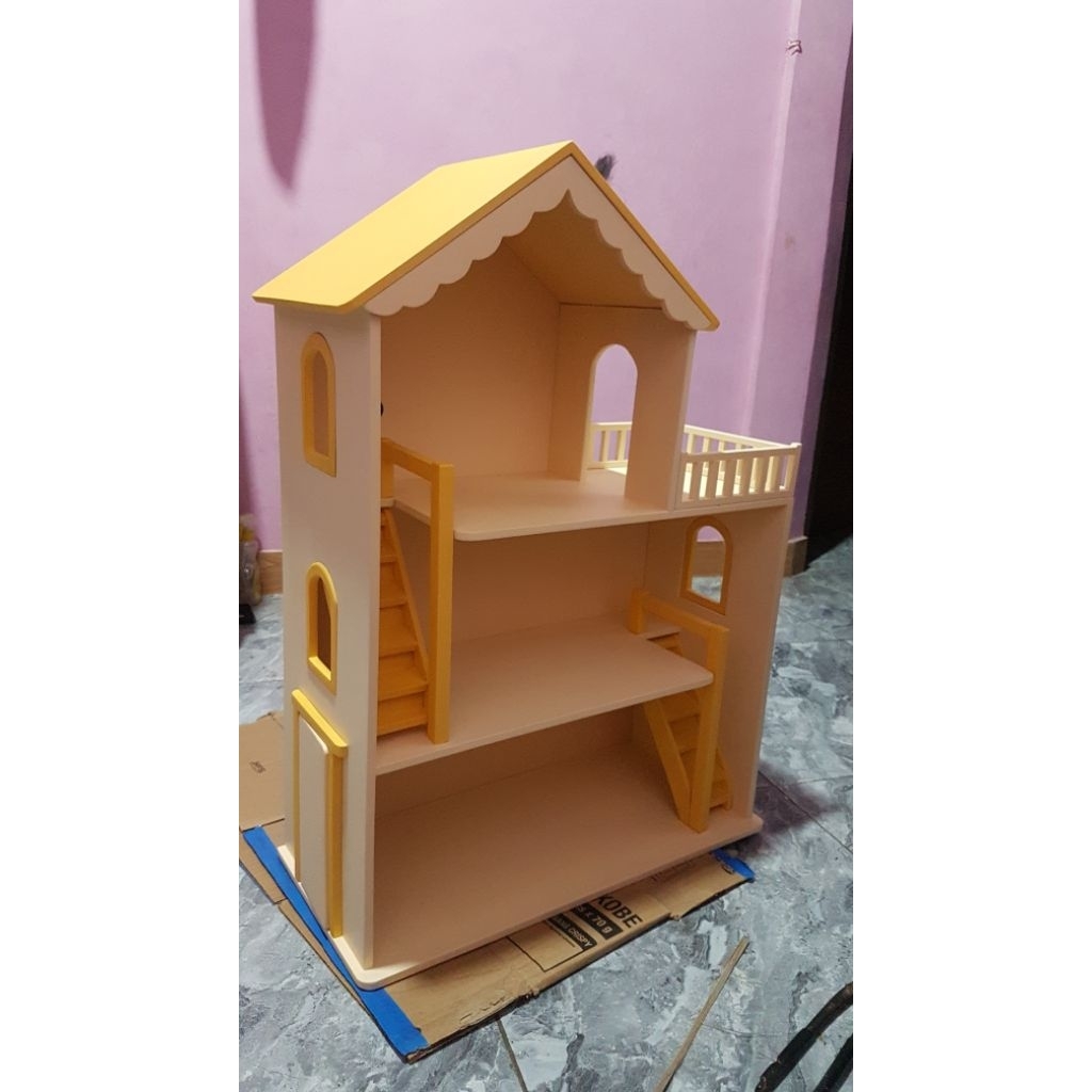rumah barbie / rumah boneka doll / rumah miniatur / house barbie  DIY