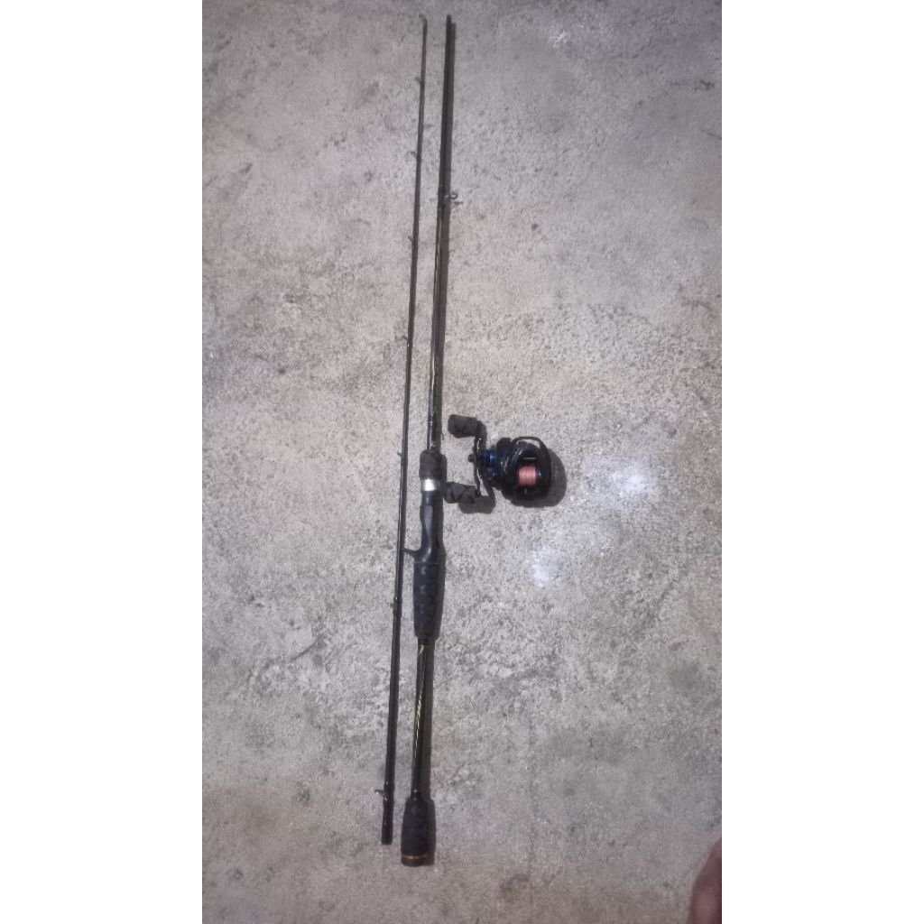 Joran Bc Abu garcia 180cm medium heavy dan reel bc kastking crixus+