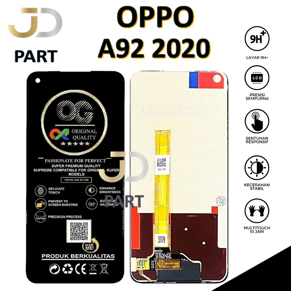 LCD TOUCHSCREEN OPPO A92 2020 COMPLETE ORIGINAL 100% FULLSET