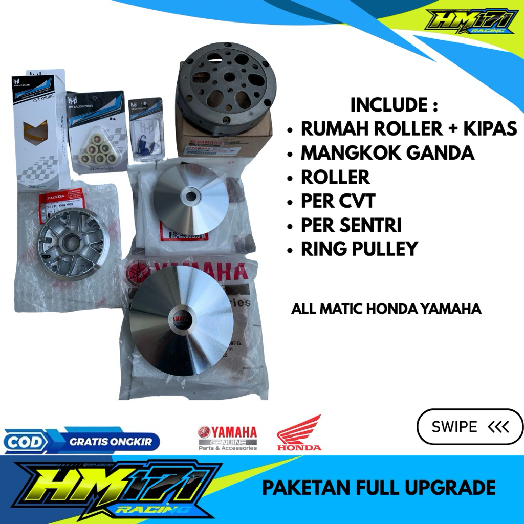 paket upgrade cvt full kirian bubut custom vario125, vario150
