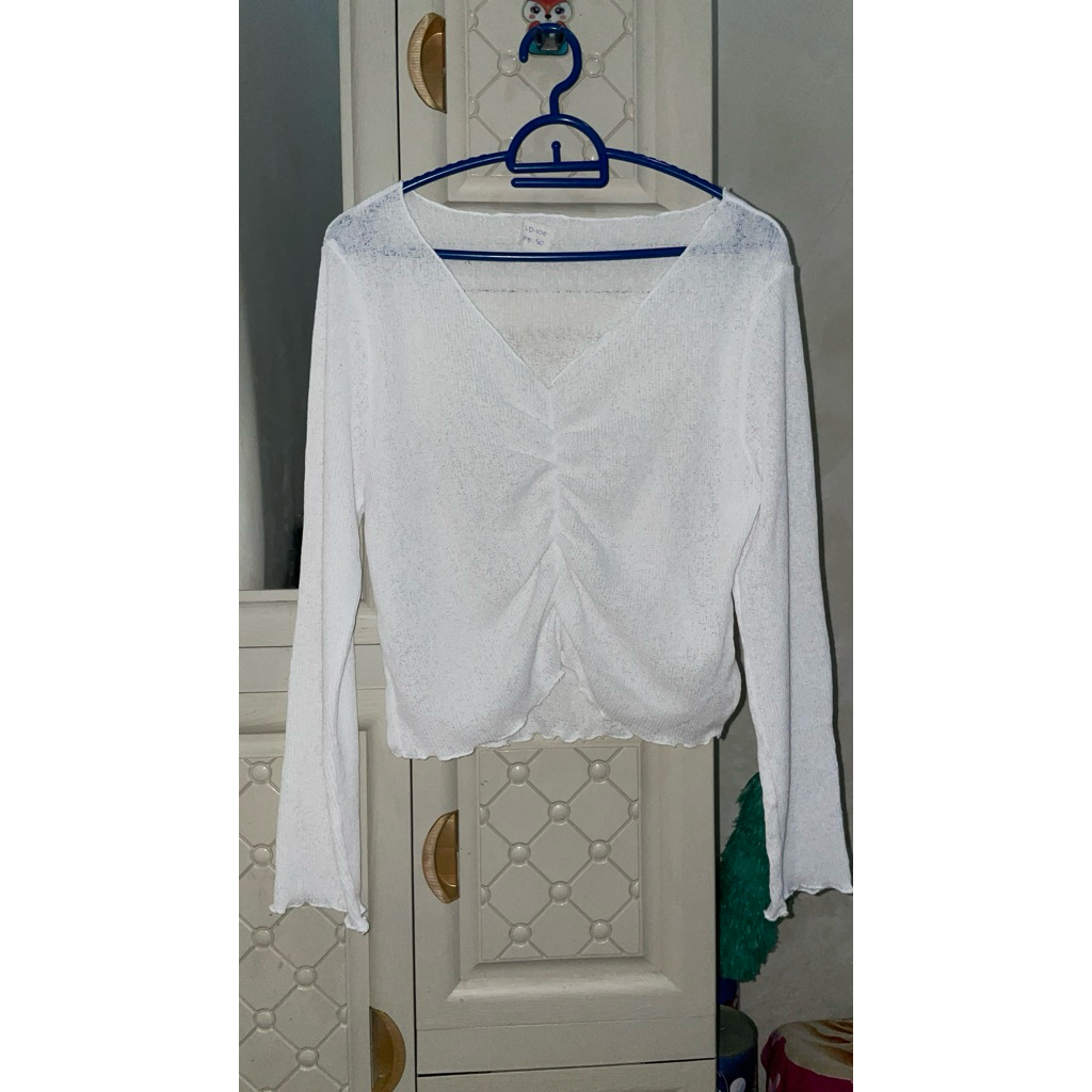 PL atasan wanita warna putih/Outer wanita