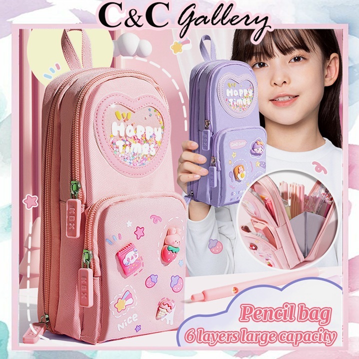 

TEMPAT PENSIL CUTE 3D MULTI SEKAT KAPASITAS BESAR HAPPY TIME / KOTAK PENSIL PENCIL CASE BIG CAPACITY HAPPY TIME