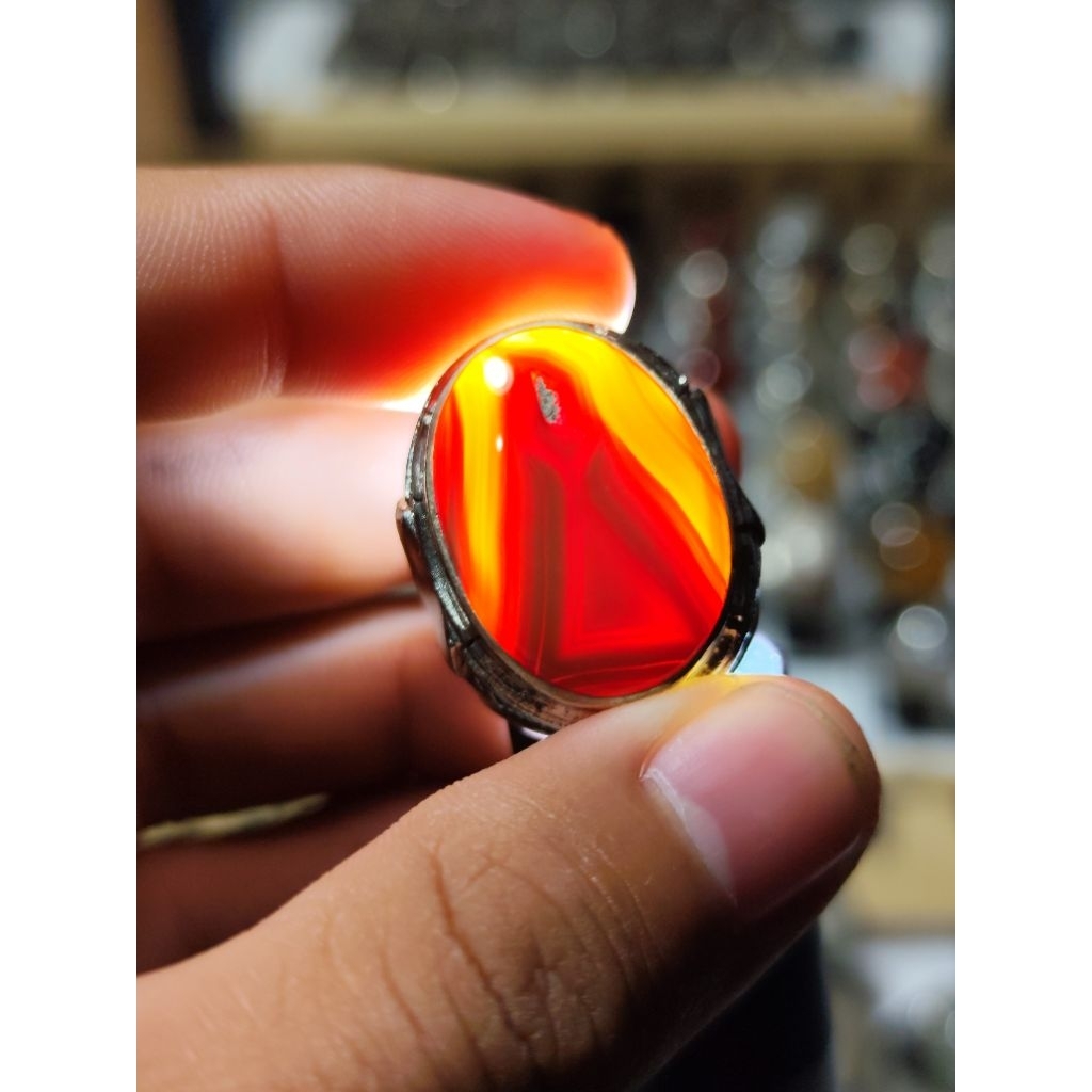 akik sulaiman motif kantong semar