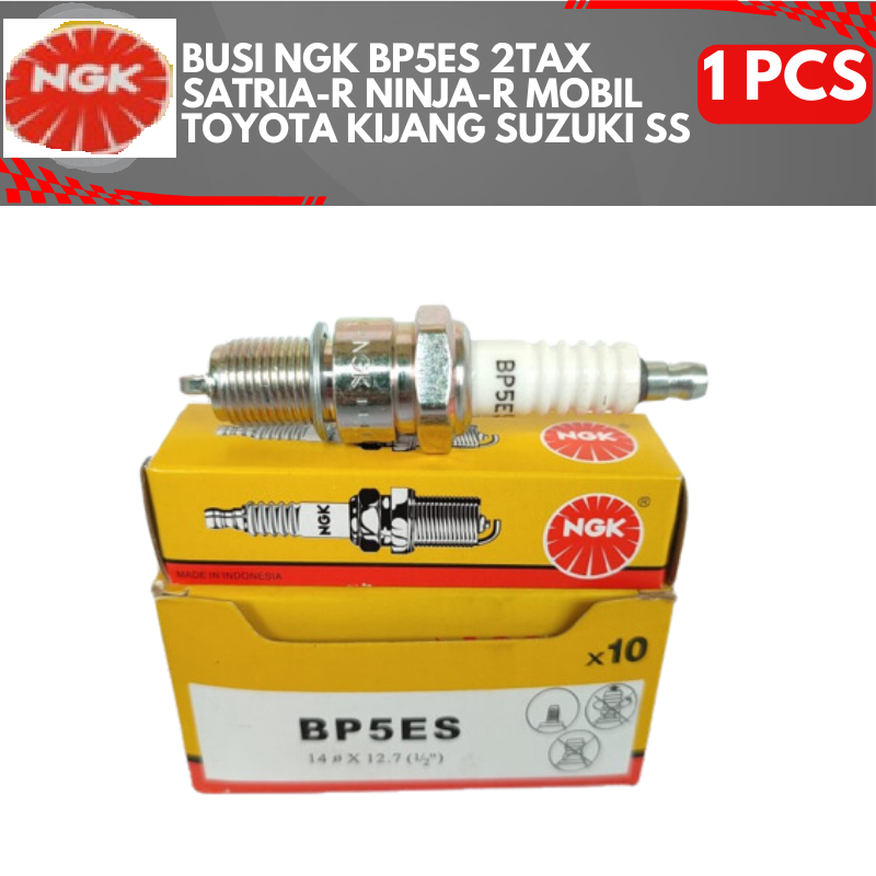BUSI NGK BP5ES / D6HS SATRIA HIU NINJA R RR SS 2 TAK ISI ( 1 PCS ) BUSI MOTOR MOBIL KIJANG NGK
