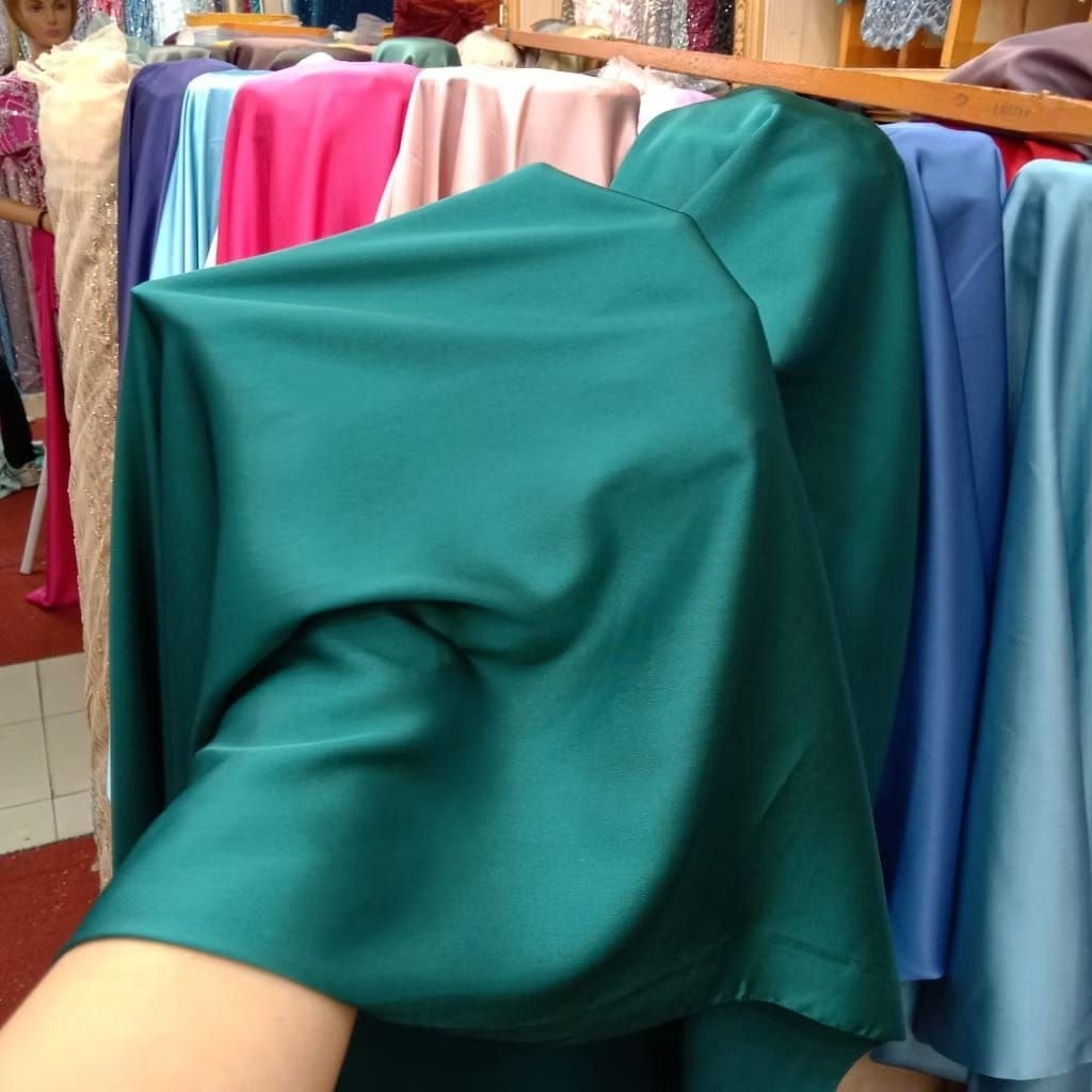 Kain Armani Silk Premium Satin Polos Licin Dan Halus/Satin Silk Armani Grade A